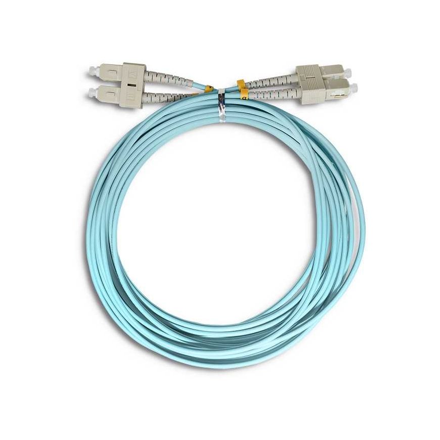 Qoltec SC/UPC fiber optic patch cord - SC/UPC | Multimode | 50/125 | OM4 | Duplex | 5 m – 2
