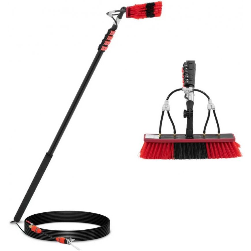 Ulsonix Telescopic brush with water connection for washing windows and panels, width 35 cm, 175-720 cm
