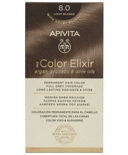Pysyvä hiusväri Apivita MY COLOR ELIXIR, 8.0 Vaalea Blonde
