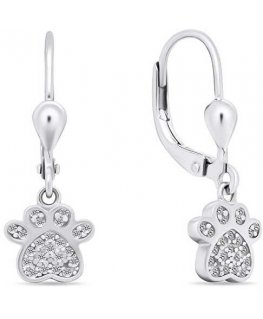 Brilio Silver Brilio Silver Playful silver earrings Paw EA646W