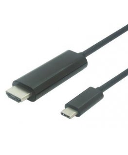 Kabelis USB PremiumCord USB-C HDMI, 1.8m, Juodas (ku31hdmi03)