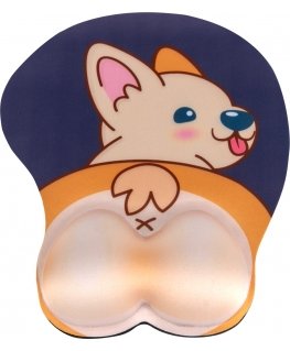 ErgoWork Funny Dog pelės kilimėlis su riešo atrama
