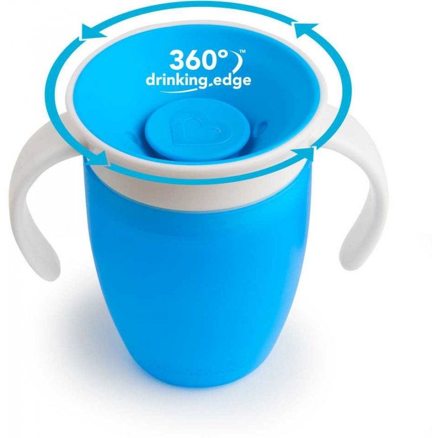 MUNCHKIN mokymosi puodelis MIRACLE 360, mėlynas, 6 mėn+, 207 ml, 01227102 – 3