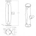 RAM Mounts RAM-101U-D Laikiklio dalis arba priedas RAM Mounts RAM-101U-D Laikiklio dalis arba priedas