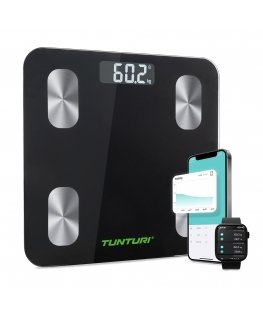 Tunturi 14TUSSP001 svari Kvadrāts Melns, Sudrabs Elektroniskie personiskie svari