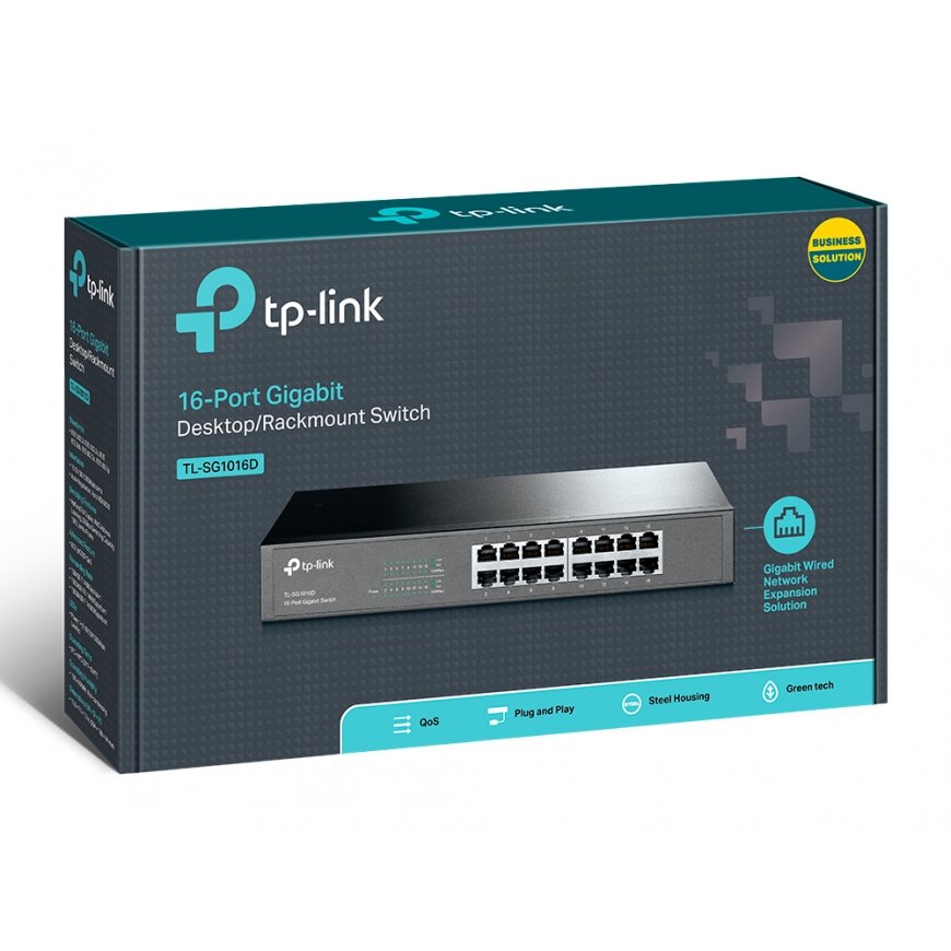 TP-Link TL-SG1016D tinklo komutatorius Ne-valdomas L2 Gigabit Ethernet (10/100/1000) Juoda – 4