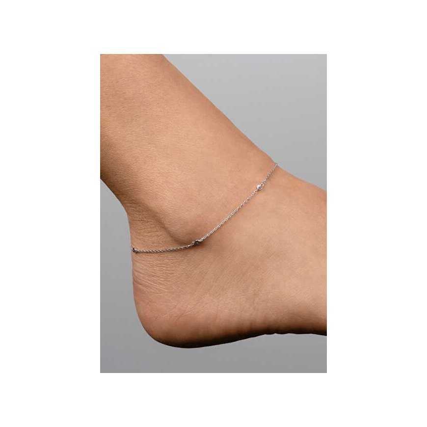 Brilio Silver Gold Plated Ankle Support with Zircons ANK107R – 2