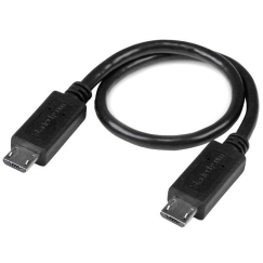 StarTech.com UUUSBOTG8IN USB kabelis 0,203 m Micro-USB B Juoda
