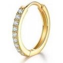 Troli VHLLE2008G gold-plated round single earring with zircons