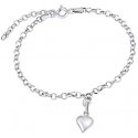 Silvego Fine silver anklet Heart ZT1303175AVSW Silvego Fine silver anklet Heart ZT1303175AVSW