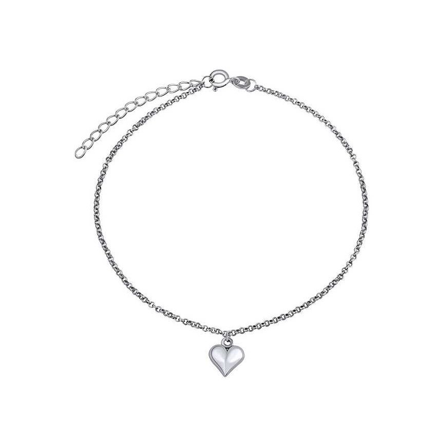 Silvego Fine silver anklet Heart ZT1303175AVSW – 2