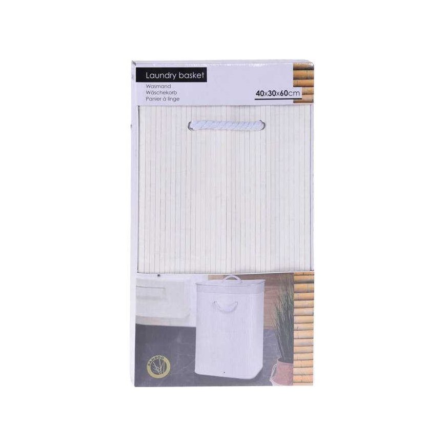 Storage Solutions Foldable Laundry Basket, White Lumarko! – 2