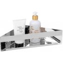 GENOVA corner bathroom shelf, Turbo-Loc installation without drilling, WENKO