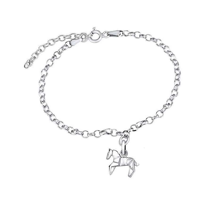 Silvego Silver bracelet with Horse pendant Origami ZTJL73512VSW