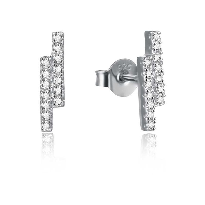 Beneto Mini malistic silver earrings with