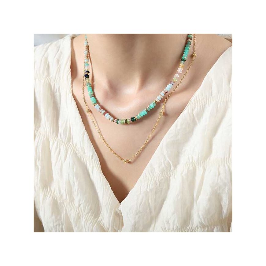Troli Elegant gold-plated necklace with zircons VAAXP1692G – 4