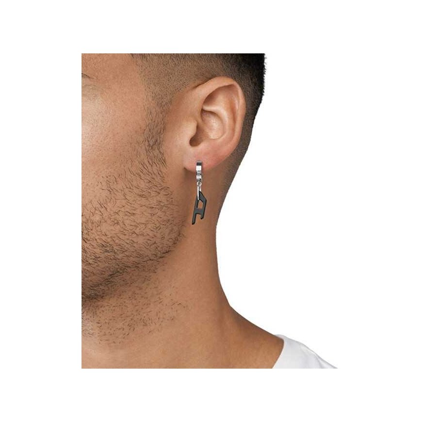 Diesel Stylish single earring with logo DX1418931