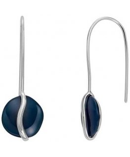 Skagen Fashionable steel earrings with blue glass Sea Glass SKJ1812040
