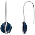 Skagen Fashionable steel earrings with blue glass Sea Glass SKJ1812040