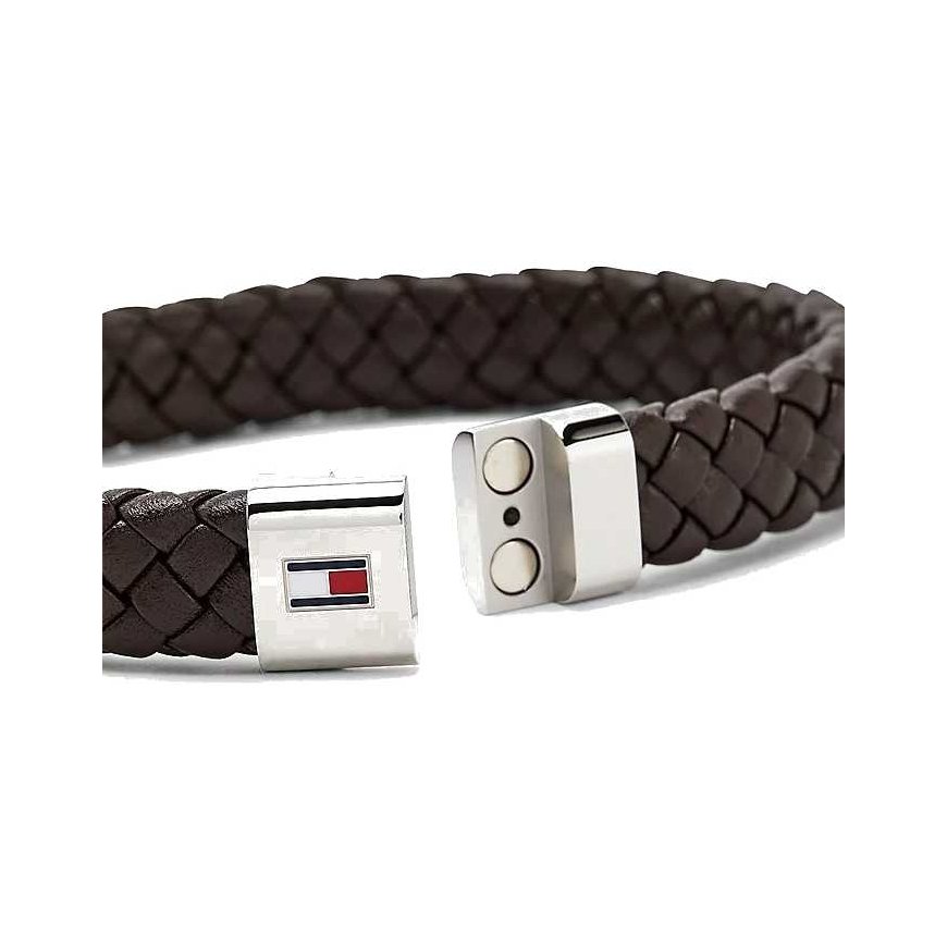 Tommy Hilfiger Tamsiai ruda odinė apyrankė su plieniniu užsegimu 2790330 – 3