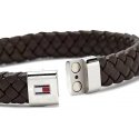 Tommy Hilfiger Tamsiai ruda odinė apyrankė su plieniniu užsegimu 2790330 Tommy Hilfiger Tamsiai ruda odinė apyrankė su plieniniu užsegimu 2790330