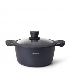 Fissman Frying pan PRESTIGE 20x9.5cm / 2.4l with glass lid (aluminum)