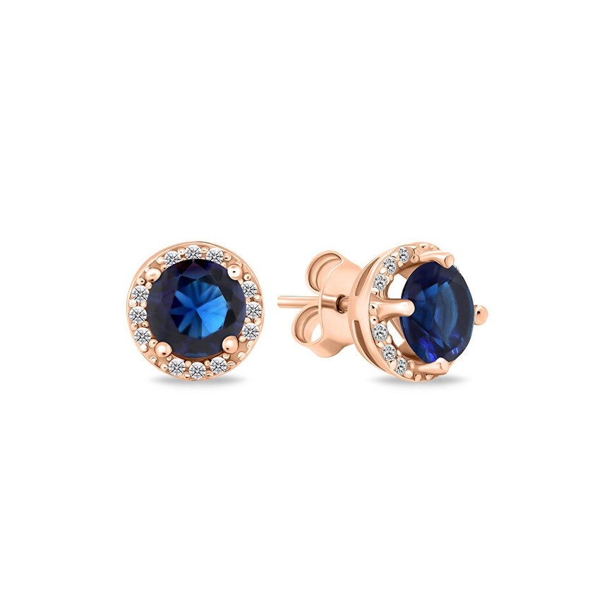 Brilio Silver Brilio Silver Shiny bronze earrings with zircons EA601RB