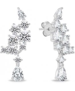 Brilio Silver Charming silver earrings with zircons EA1134W
