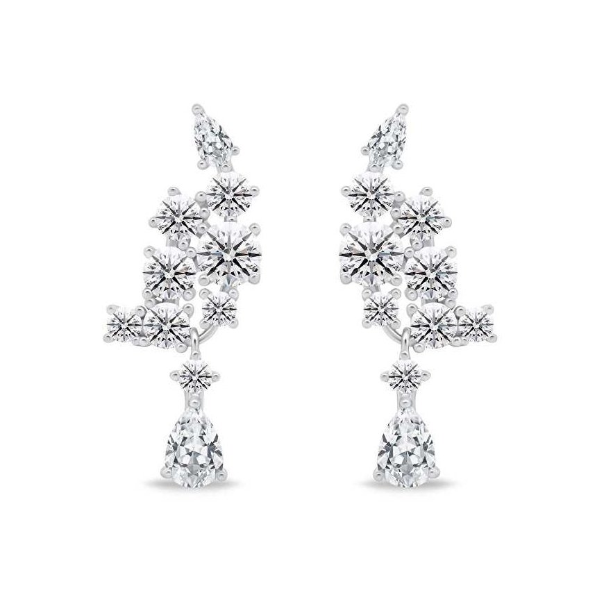 Brilio Silver Charming silver earrings with zircons EA1134W – 2