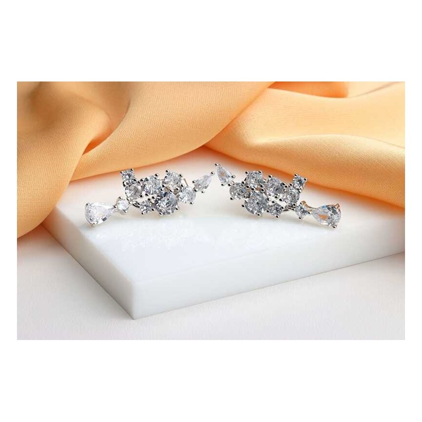 Brilio Silver Charming silver earrings with zircons EA1134W – 5