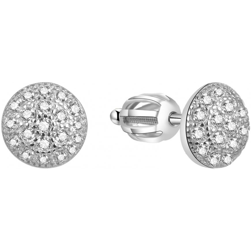 Beneto Silver shimmering earrings AGUP1462S
