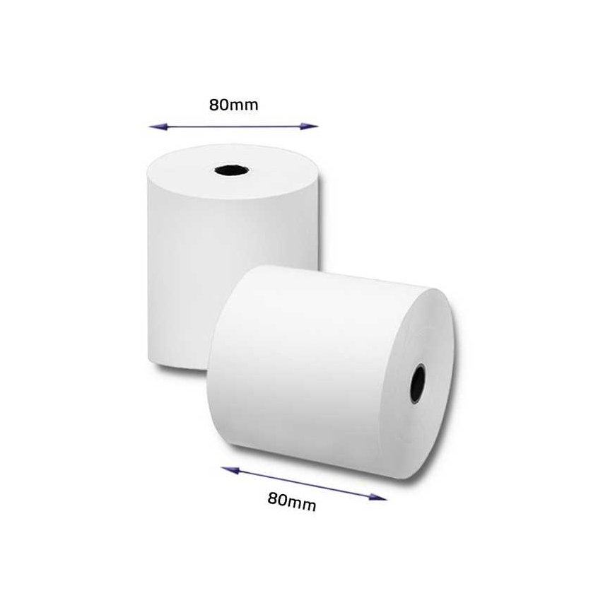 Qoltec Thermal rulla 80 x 80 | 65g/m2 | 10 kpl. | BPA-vapaa – 5