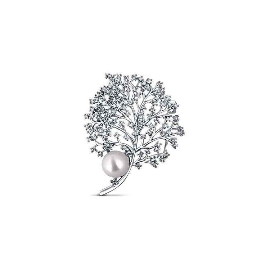Jwl Luxury Pearls Elegantiška perlinė sagė su cirkoniais JL0791