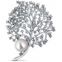 Jwl Luxury Pearls Tyylikäs helmi rintakoru zirkoneilla JL0791 Jwl Luxury Pearls Tyylikäs helmi rintakoru zirkoneilla JL0791