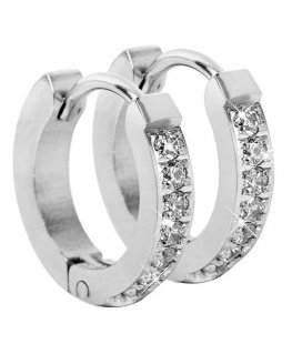 Troli Steel earrings with crystals