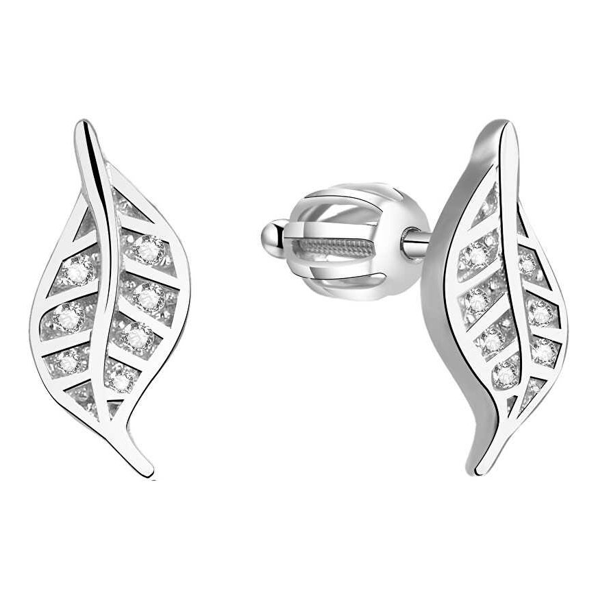 Beneto Silver earrings with zircons AGUP1634S
