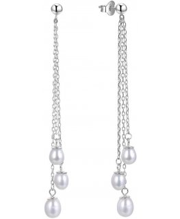 Beneto Silver earrings with pearls AGUP1841P