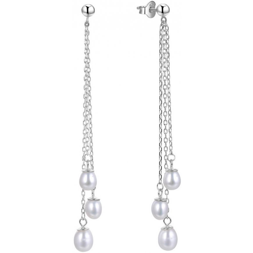 Beneto Silver earrings with pearls AGUP1841P