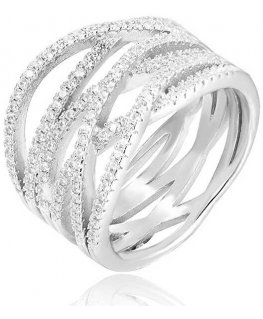 Beneto Silver sormus zirkoneilla AGG341