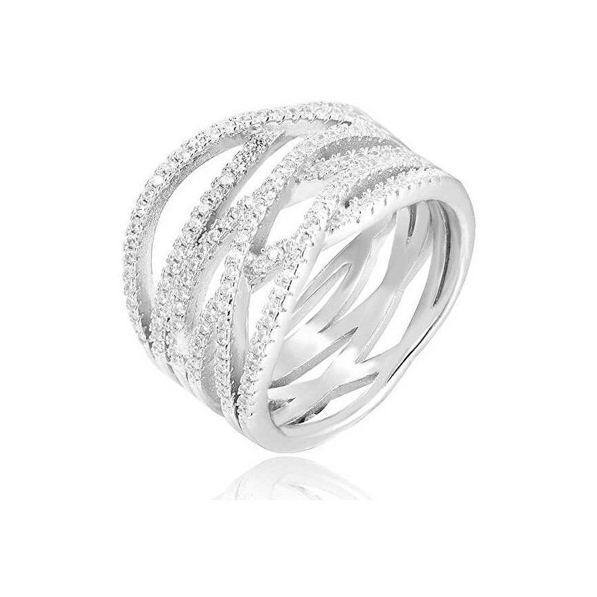 Beneto Silver ring with zircons AGG341