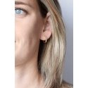 Beneto Gold Plated Round Silver Earrings AGU1152-ROSE Beneto Gold Plated Round Silver Earrings AGU1152-ROSE