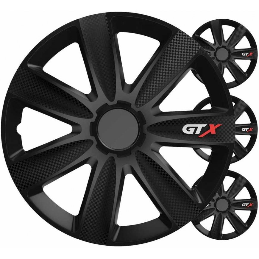Versaco Car hubs 4pcs gtx carbon black set 17 inch color box