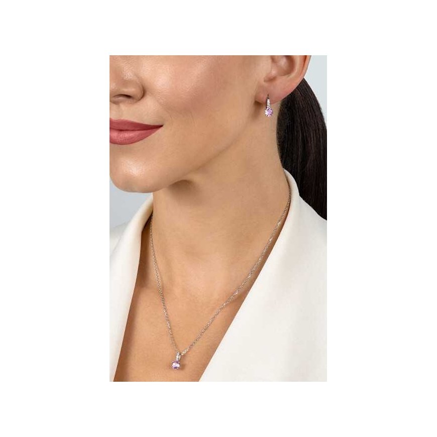 Brilio Silver Elegant silver set with zircons SET274WP (pendant, dangle earrings) – 2