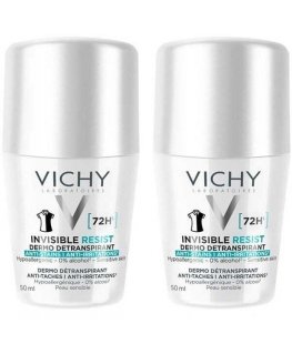 Vichy pallo antiperspiranttisarja Invisible Resist 72H (antiperspirantti) 2 x 50 ml 50 ml deodorantti