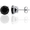 Beneto Modern sidabrinis earrings studs with juodas zircons AGUP2256 Beneto Modern sidabrinis earrings studs with juodas zircons AGUP2256