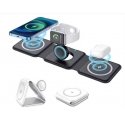 1st Cool 1stCOOL 3-in-1 langaton kannettava QI-laturi, MagSafe-yhteensopiva, musta, USB-C