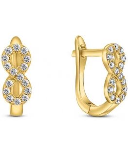 Brilio Silver Charming kullatut Infinity EA353Y -korvakorut