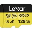 Memory card LEXAR MICROSD GOLD UHS-II, R280/W100 C10/A1/U3 (V60) 128GB Memory card LEXAR MICROSD GOLD UHS-II, R280/W100 C10/A1/U3 (V60) 128GB