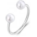 Sagapo Wisdom SWI34 synthetic pearl open steel ring Sagapo Wisdom SWI34 synthetic pearl open steel ring