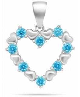 Brilio Silver Brilio Silver Gentle silver pendant with light blue zircons PT19WA